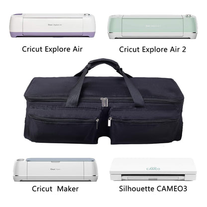 CACTIYE Carrying Bag Compatible with Cricut Explore Air and Maker, Waterproof Tote Bag Compatible with Cricut Explore Air and Supplies (Black, 1+1)