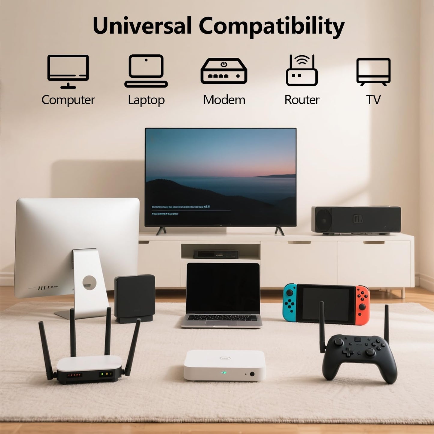 Jadaol RJ45 Coupler 10Gbps, Premium Gold Plated Shielded Ethernet Extender with PoE Support, 328ft Long Distance Extend, Ethernet Coupler Female to Female for Cat8 Cat7 Cat6a Cat6 Cable, 1 Pack Black