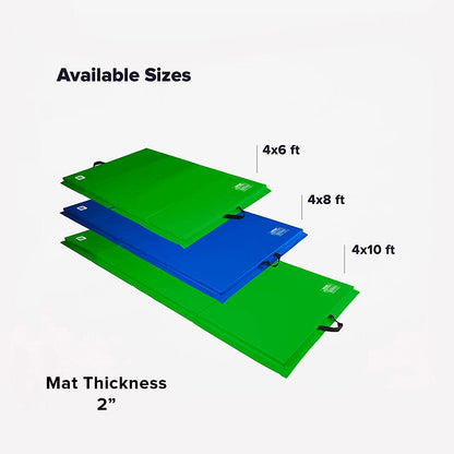 We Sell Mats - 4 ft x 8 ft x 2 in Personal Fitness & Exercise Mat for Home Workout - Lightweight and Folds for Carrying – All Purpose Home Gym Mat – Thick Mat for Yoga, Pilates, Stretches, and Floor Exercises