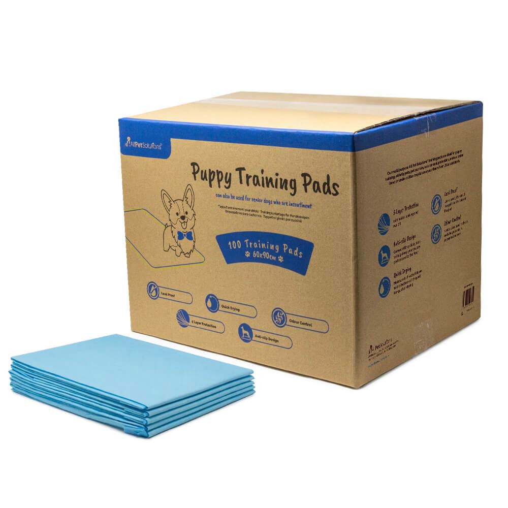 AllPetSolutions Puppy Pads - Disposable Puppy Training Pads Dog Toilet Sheets with 5 Highly Absorbent Layers & Odour Control Leak-Proof Non Slip Matting for Pet Wee - Extra Large, 60x90cm - 100-Pack