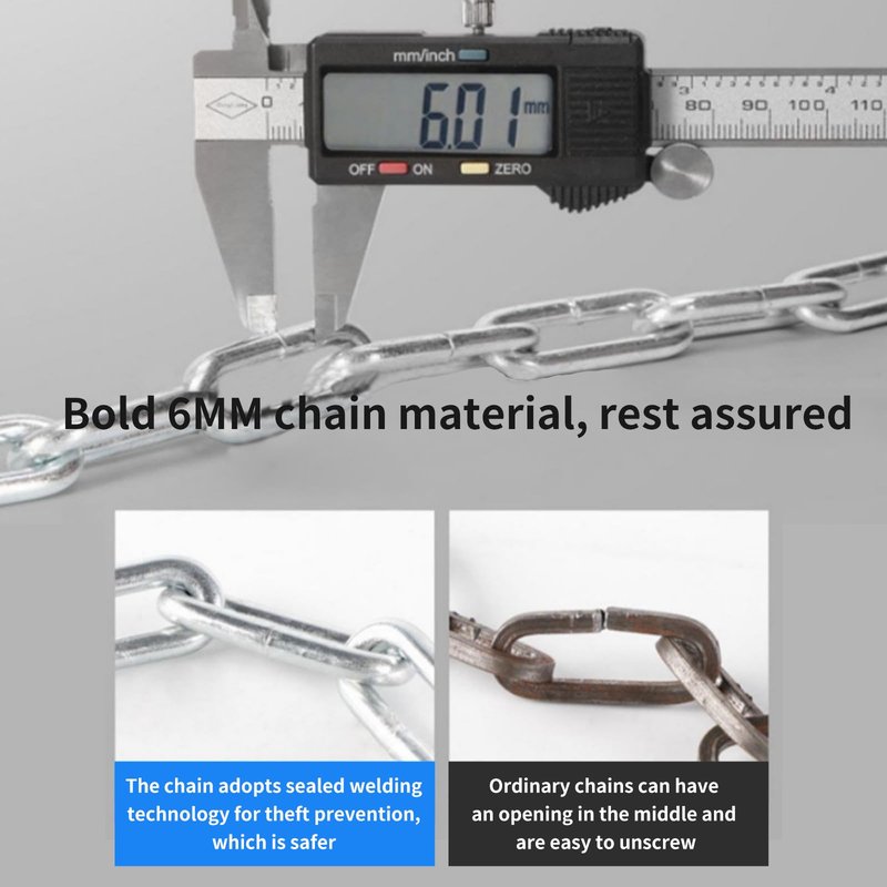 CFIKTE Bike Lock: 5 Digit Combination High Security Anti Theft Bike Chain Lock,Heavy Duty Resettable Keyless Bicycle Lock for Bike, Motorcycle, Scooter, Door & Gate (Chain Length: 60cm (23.62 inch))