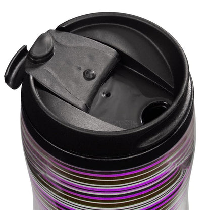 14 oz Photo Travel Mug with Flip Top - PixMug - The Mug That's a Picture Frame - DIY - Insert Your Own Photos or Create and Print Inserts Online – 1 Pack