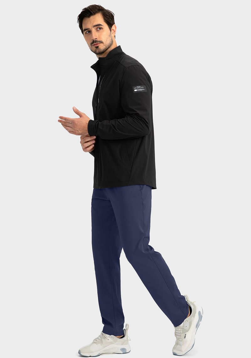 G Gradual Men's Sweatpants with Zipper Pockets Tapered Joggers for Men Athletic Pants for Workout, Jogging, Running (Navy, Small)