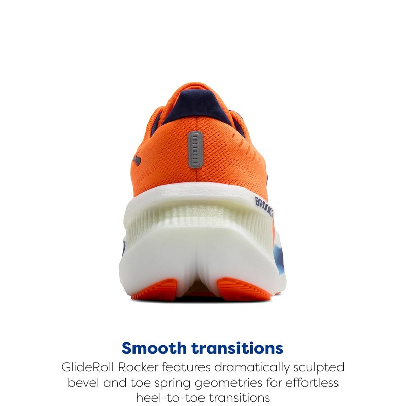 Brooks Men’s Glycerin Max 2 Neutral Running & Walking Shoe - Orange/Beacon Blue/Nightlife - 9.5 Medium
