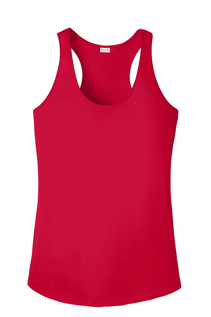 SPORT-TEK Women's PosiCharge Competitor Racerback Tank | Summer Workout Top, Athletic Fit Clothing for Gym & Running True Red