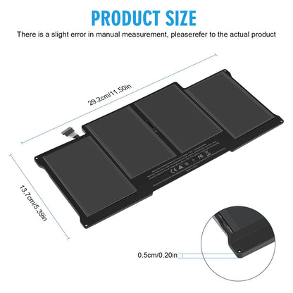 A1405 A1466 Laptop Battery for MacBook Air 13 inch A1466 (Mid 2012,Mid 2013,Early 2014, Early 2015,2017) A1369(Late 2010,Mid 2011 Version) fits A1496 A1377 (EMC :2925, 2469, 2559, 2392) [Upgraded 3.0]