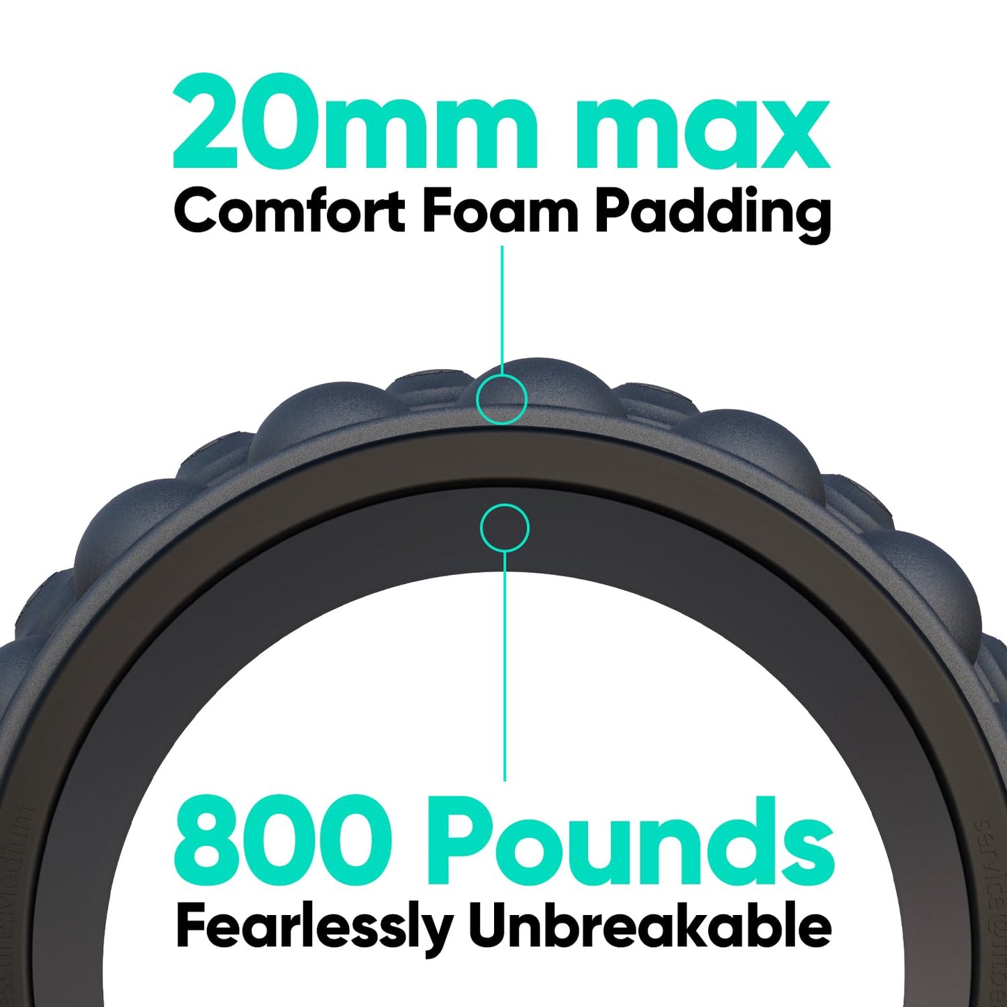 FitBeast Back Roller, Back Wheel Foam Roller - Targeted Muscle Roller for Deep Tissue Massage, Back Stretcher (9'', Black)