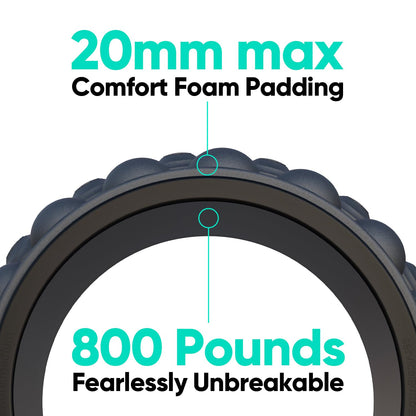 FitBeast Back Roller, Back Wheel Foam Roller - Targeted Muscle Roller for Deep Tissue Massage, Back Stretcher (9'', Black)
