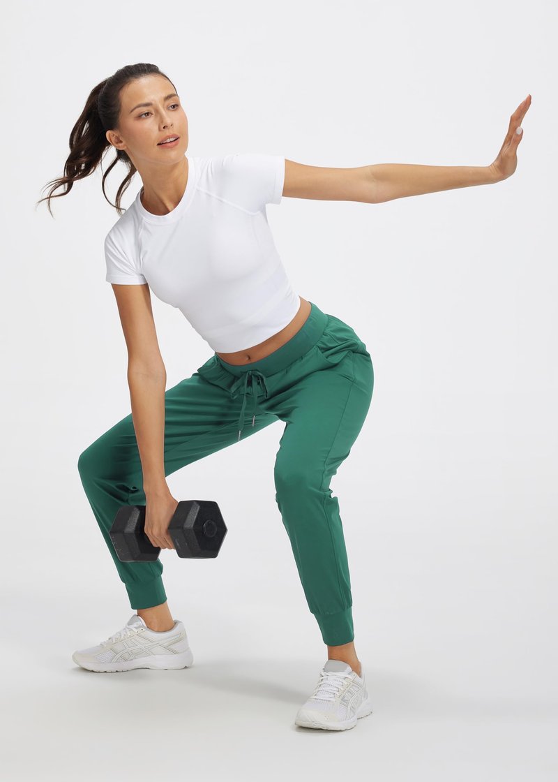 Libin Women's Joggers Pants Athletic Dance Sweatpants with Pockets Running Tapered Casual Pants for Workout,Lounge, Green M