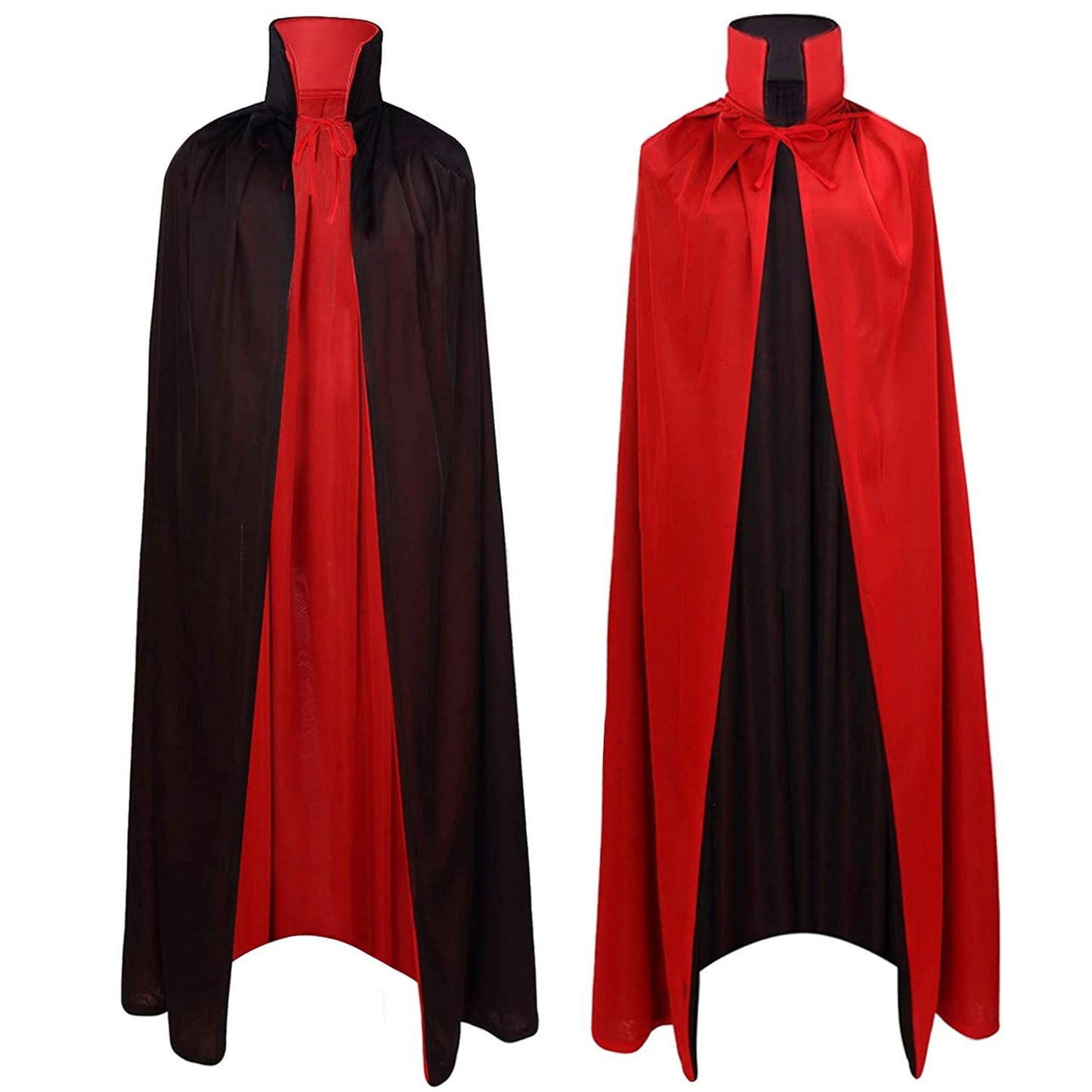 SZCXTOP 59''Halloween Vampire Cloak Capes Robes,Unisex Adult or Kids Reversible Stand-Up Collar Witch Capes for Party Cosplay Costumes