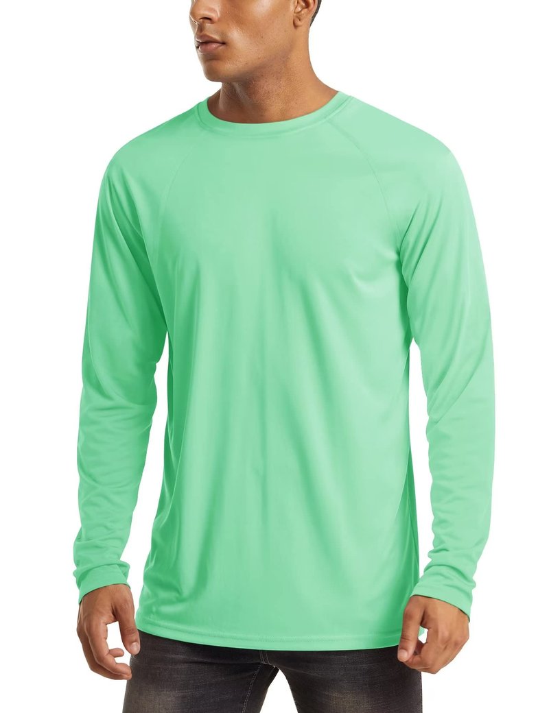 MAGCOMSEN Hiking Shirts for Men Long Sleeve Running Shirts Quick Dry Shirts UV Protection T Shirts Sun Protection Athletic Shirts
