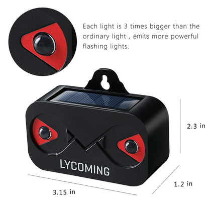 Lycoming Nocturnal Animals Coyote Deterrent Skunk Raccoon Deer Repellent Devices Solar Predator Control with Red LED Strobe Lights for Outdoor Yard Garden 8 Pack