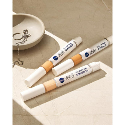 NIVEA Hyaluron Cellular Filler 3-in-1 Eye Care Concealer Agent (4 ml), Anti-Age Concealer with Hyaluron, Pen for Dark Circles, Redness and Pimples