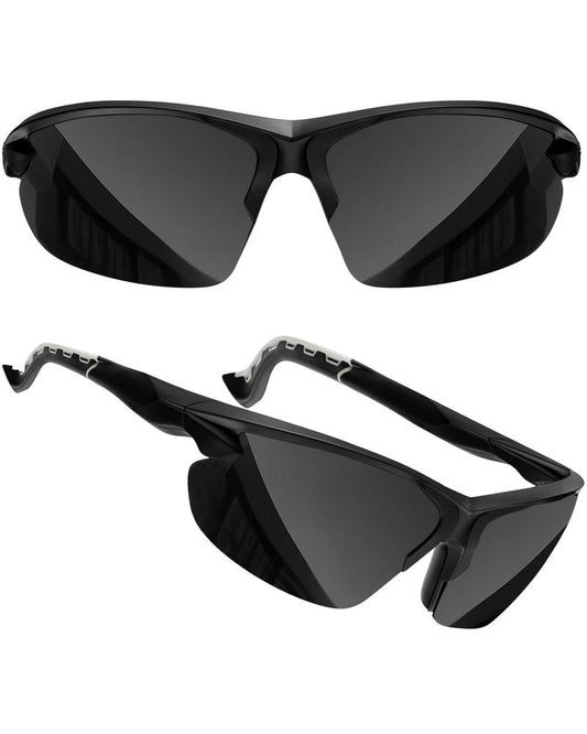 grinderPUNCH Tactical Shooting Glasses Military Grade Impact Resistant Protection 100% UV Lenses ANSI Z87 Safety Glasses (Black)