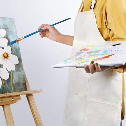 FreeNFond Kids Apron Adjustable Child Apron with 4 Pockets for Baking Painting