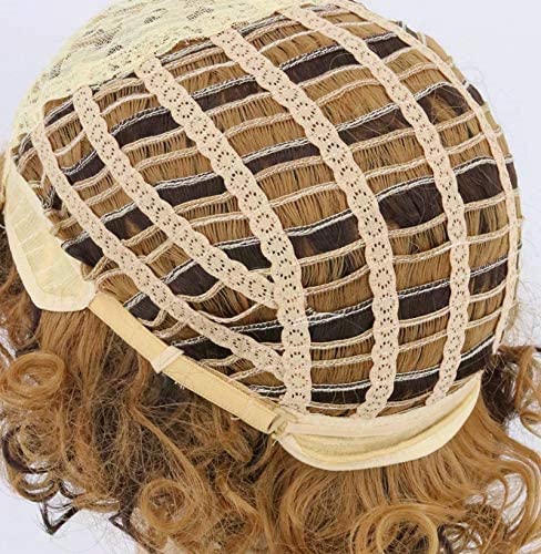 Topcosplay Men Wigs 70s 80s Disco Hippies Afro Wig Short Curly Male Wigs Blonde Mixed Brown Halloween Costume Wig