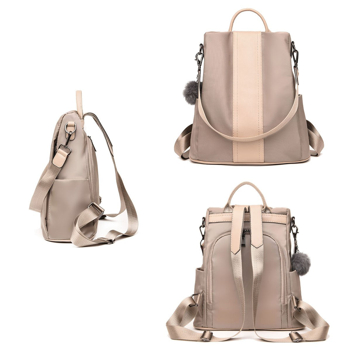 LOSMILE Women's Backpack, Rucksack Nylon School Bag Ladies Handbag Shoulder Bags Lightweight Daypack Anti-Theft Bags