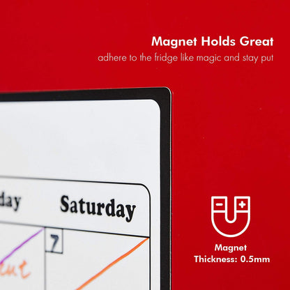 Fridge Calendar Magnetic Dry Erase Whiteboard Calendar for Refrigerator Planners 16.9 Inches X 11.8 Inches