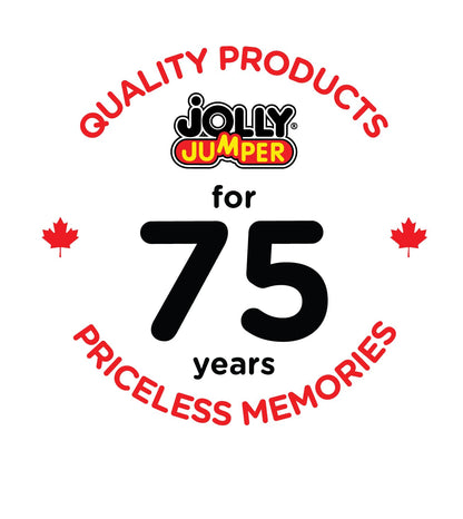 Jolly Jumper *Elite* Safari Print Saddle - The Original Jolly Jumper with Stand. Trusted by Parents to Provide Fun for Babies and to Create Cherished Memories for Families for Over 75 Years.