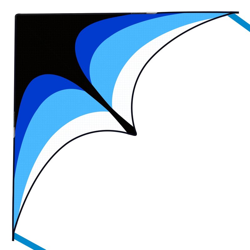 Mint's Colorful Life Delta Kite for Kids & Adults, Easy to Fly Kites with 2 Ribbons and 300ft Kite String, Best Kites for Beginner(Blue)