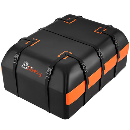 Car Rooftop Cargo Carrier - 21 Cubic Feet, 100% Waterproof Heavy Duty 840D Car Roof Bag for All Vehicles with/Without Racks - Anti-Slip Mat, 6 Door Hooks, Storage Bag, 2 Extra Straps