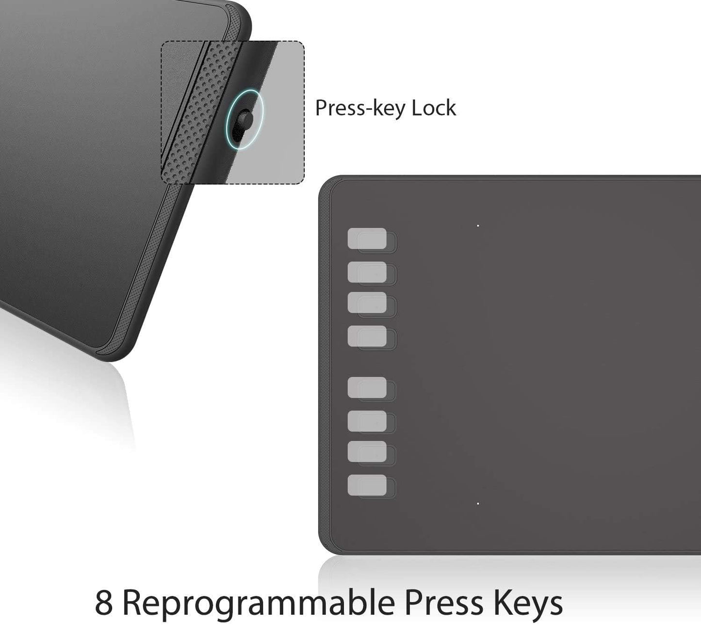 HUION Inspiroy H950P Drawing Tablet, 8x5 inch Digital Art Tablet with Battery-Free Stylus, 8192 Pen Pressure, Tilt, 8 Hot Keys, Graphic Tablet for Design, Writing, OSU, Work with Mac, PC, Mobile