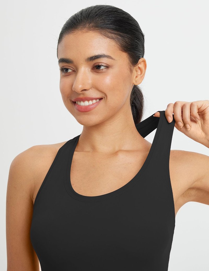 baleaf Womens Workout Racerback Tank Tops Racer Back Yoga Gym Athletic Running Sleeveless Shirts Camisole Black 2XL