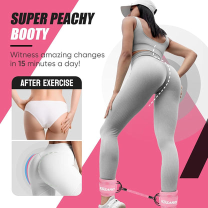KUZARO Resistance Bands Set with Ankle Straps, Legs and Glutes Workout Equipment, Ankle Weights Bands for Women, Booty Exercise Equipment for Kickbacks and Hip Training, Home Gym Fitness Equipment