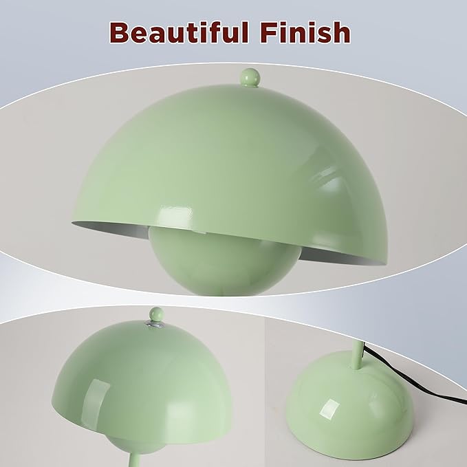 SUNLLOK Green LED Floor Lamp for Living Room, Industrial Metal Dome Lampshade Standing Floor Table Lamp with Foot Switch, Modern Reading Floor Light Fixture for Kitchen Island, Bedroom, Restaurant