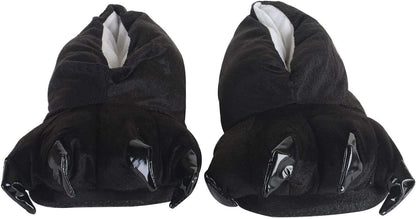 Honeystore Unisex Soft Plush Home Slippers Animal Costume Paw Claw Shoes Black M