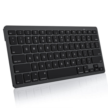 OMOTON Bluetooth Keyboard Compatible with Mac, Compact Wireless Keyboard Compatible with MacBook Pro/Air, iMac, Mac mini/Pro Laptop and PC (Silver)