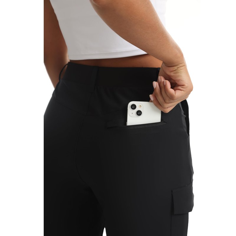 bepopotan Women's Quick-Dry Cargo Shorts - Lightweight Hiking Shorts with 5 Pockets for Athletic Golf Travel Work (Black XL)
