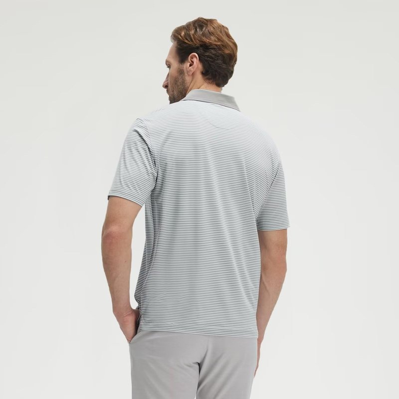 M MAELREG Mens Golf Shirt Dry Fit Short Sleeve Striped Performance Moisture Wicking Polo Shirt Golf Shirts for Men