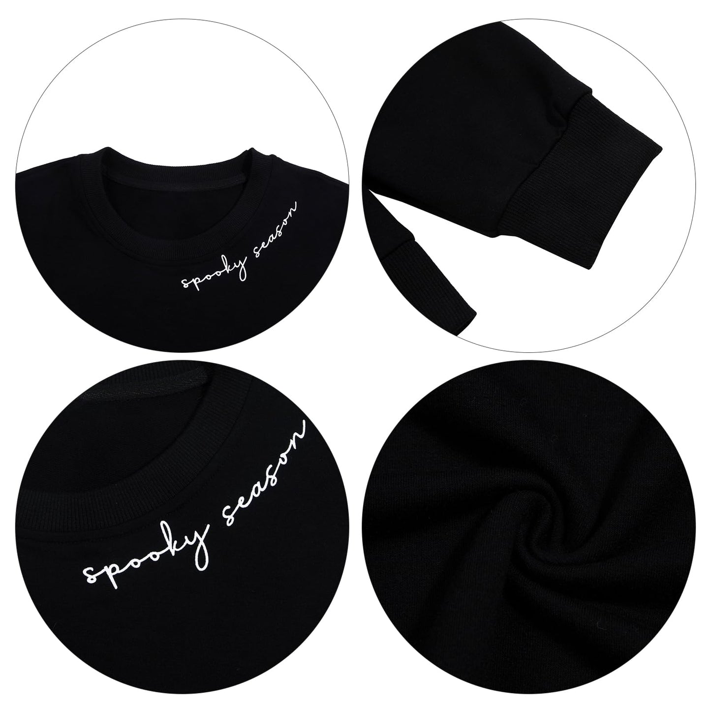 HEBBE Spooky Season Sweatshirts Halloween Ghost Sweatshirt Women - Halloween Graphic Crewneck Tops Casual Sweater