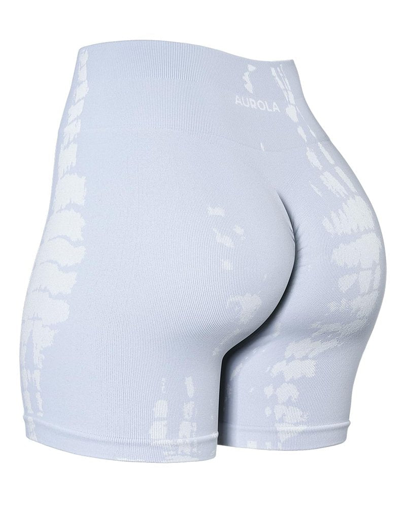 AUROLA Serpent Seamless Scrunch Workout Shorts for Women,Tummy Control Squat Proof Ribbed Thick Active Gym Short
