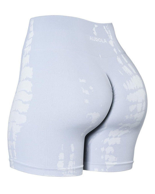 AUROLA Serpent Seamless Scrunch Workout Shorts for Women,Tummy Control Squat Proof Ribbed Thick Active Gym Short