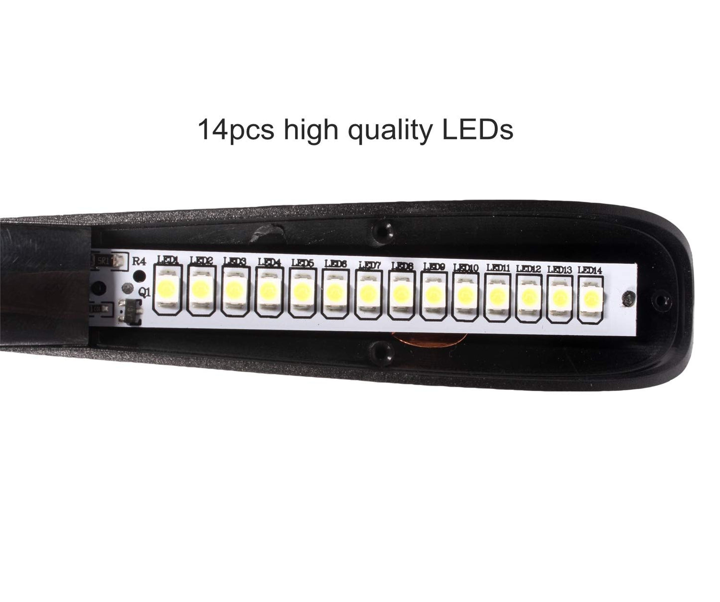 EBYPHAN Dimmable USB Lamp, Flexible Keyboard Light, Mini USB Light for Laptop (14-LED-Bead, 3-Level Adjustable Brightness, On/Off Touch Switch, Black)