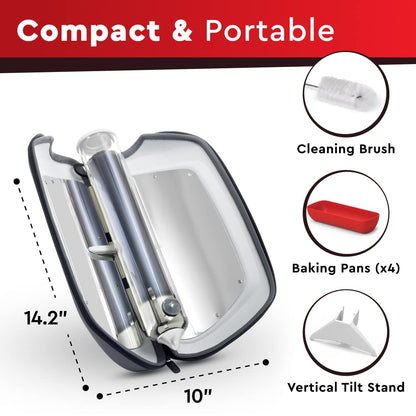 GOSUN Go Portable Camping Stove for 0.9 L Food | Effortless Outdoor Cooking with Fusion Solar Oven | Patented Solar Cooking Technology | Solar Oven Ideal for Hiking & Camping | Silver