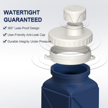 BEAUTAIL Collapsible Water Bottles 20.6oz, Silicone Foldable Portable Travel Water Bottle, Lightweight Reusable Leakproof for Traveling Camping Hiking Cycling Yoga Sports Outdoor, 1 Pack (Dark Blue)