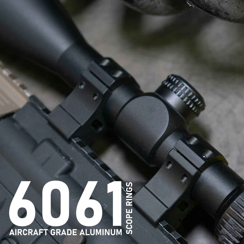 Monstrum Next Level Scope Rings with Integrated Level Bubble and Anti-Recoil Lugs | 1 inch Diameter | 1.00 Center Height