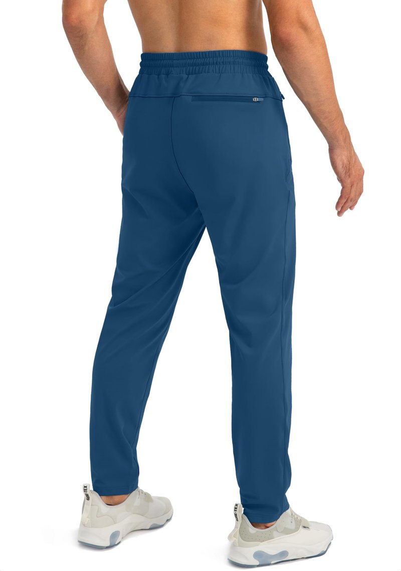G Gradual Men's Sweatpants with Zipper Pockets Tapered Joggers for Men Athletic Pants for Workout, Jogging, Running (Dark Blue, X-Large)