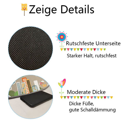 TYKTZXY Kid Rug Playmat for Toy Cars, Play Area Carpet with Rubber Backing, for Children Bedroom Play Room 120cm×160cm(3'11"×5'3")