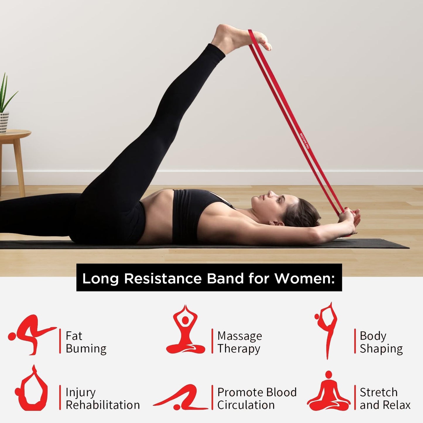 Resistance Band Pull Up Assist Band Set - 4 Thick and Heavy Different Resistance Workout Exercise Band with Door Anchor, Stretch Training Fitness Band for Unisex, Ideal for Home, Yoga, Powerlifting