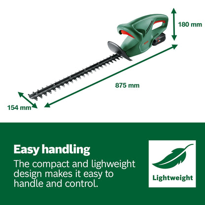 Bosch Cordless Hedge Cutter EasyHedgeCut 18V-44-11 (1x 2.0 Ah Battery; 18 Volt System; Blade Length 44 cm; for Trimming Smaller Hedges; in Carton Packaging)