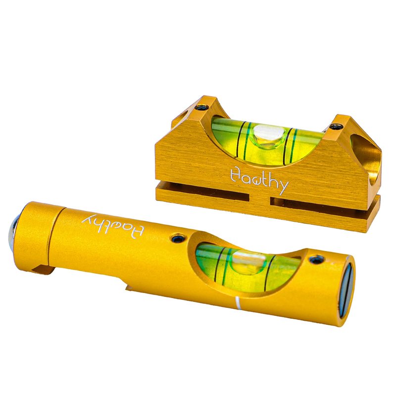 Hawthy Scope Leveling Kit Scope Bubble Level Picatinny Scope Level Magnetic Level Tool Bubble Leveling System Gold