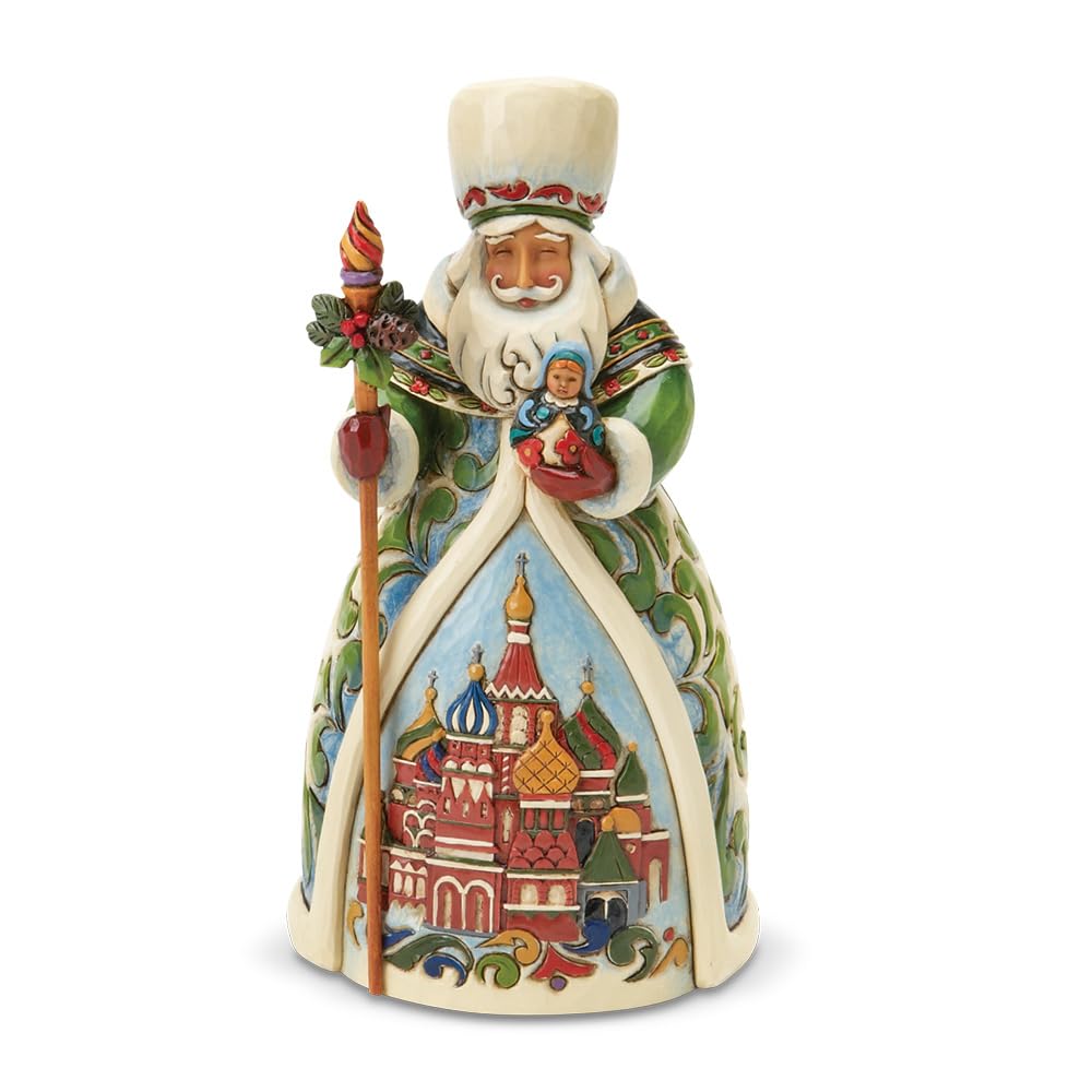 Enesco Jim Shore Heartwood Creek Christmas Around The World Russian Santa Figurine, 7 Inch, Multicolor