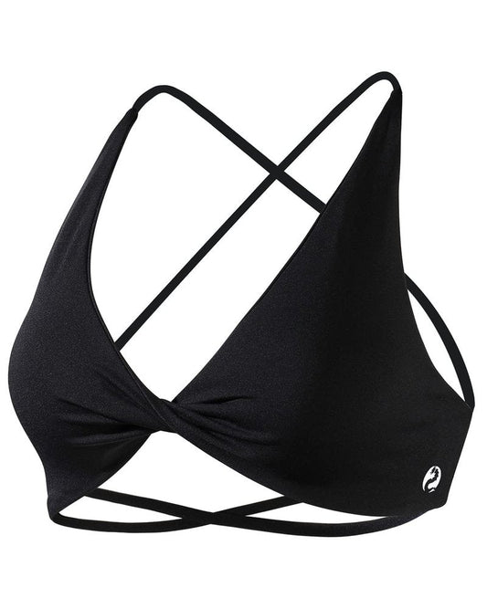 AUROLA Venus Sports Bras for Women Backless Strappy Workout Bra Removable Padded Low Support Gym Althletic Fitness Yoga Crop Top, Black, S