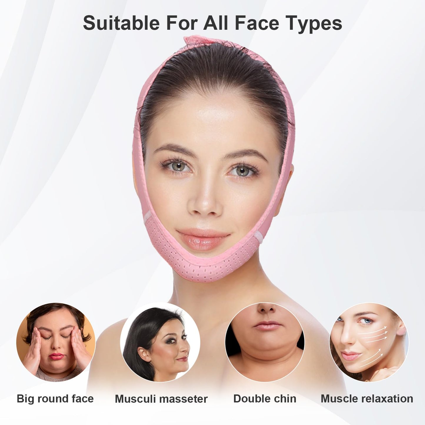 Chin Strap for CPAP Users, Chin Strap for Snoring, Chin Srap for Sleeping, Anti Snoring Devices Adjustable, Anti Snoring Devices Breathable and Reusable, Chin Strap for Men and Women to Stop Snoring