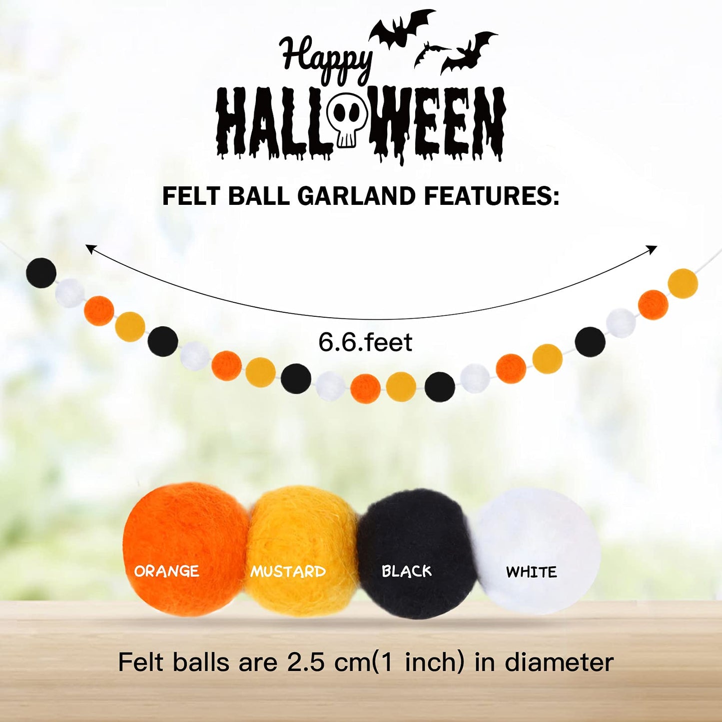 2 Pcs Pre Strung Happy Halloween Banners Rustic Burlap Boo Banners with Felt Ball Pom Pom Garland for Halloween Decorations Indoor Fireplace Mantle Walls Decor