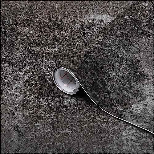 d-c-fix 346-0583 Decorative Self-Adhesive Film, Slate Grey, 17" x 78" Roll